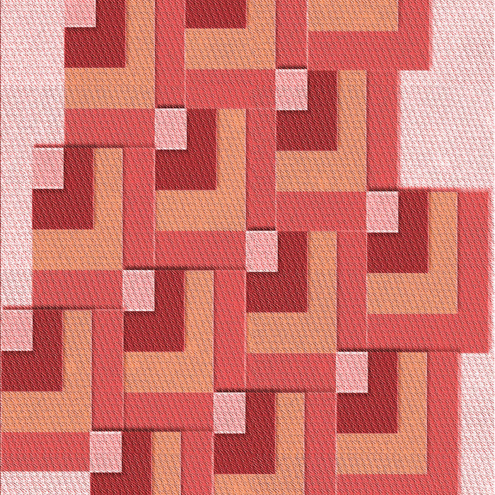 Machine Washable Transitional Light Salmon Pink Rug, wshpat1434rd