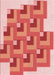 Patterned Light Salmon Pink Rug, pat1434rd