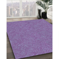 Patterned Purple Rug, pat1435lblu