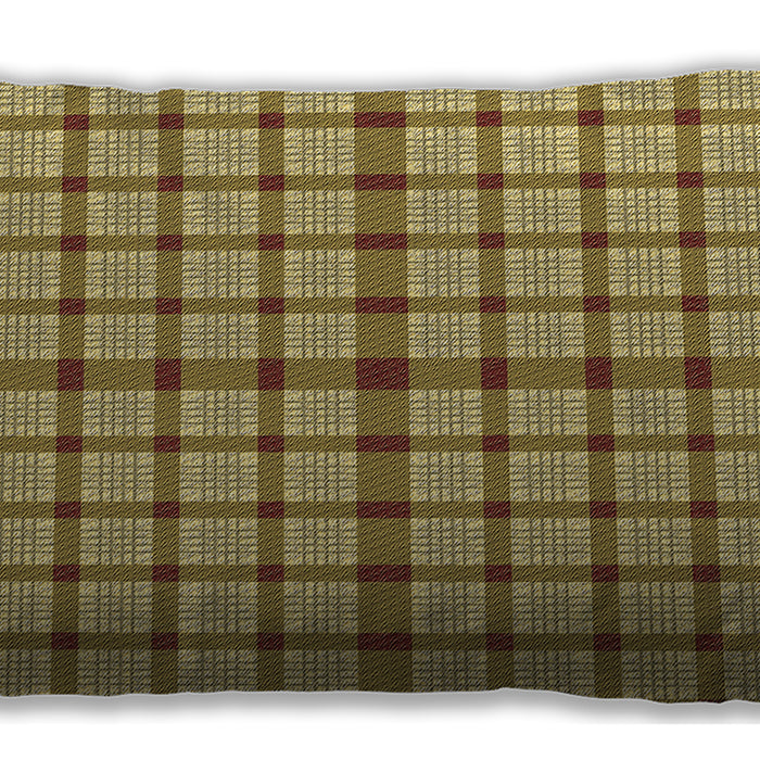 Patterned Rectangular Golden Brown Yellow Lumbar Throw Pillow, 13 inch by 19 inch, lbpat1436brn