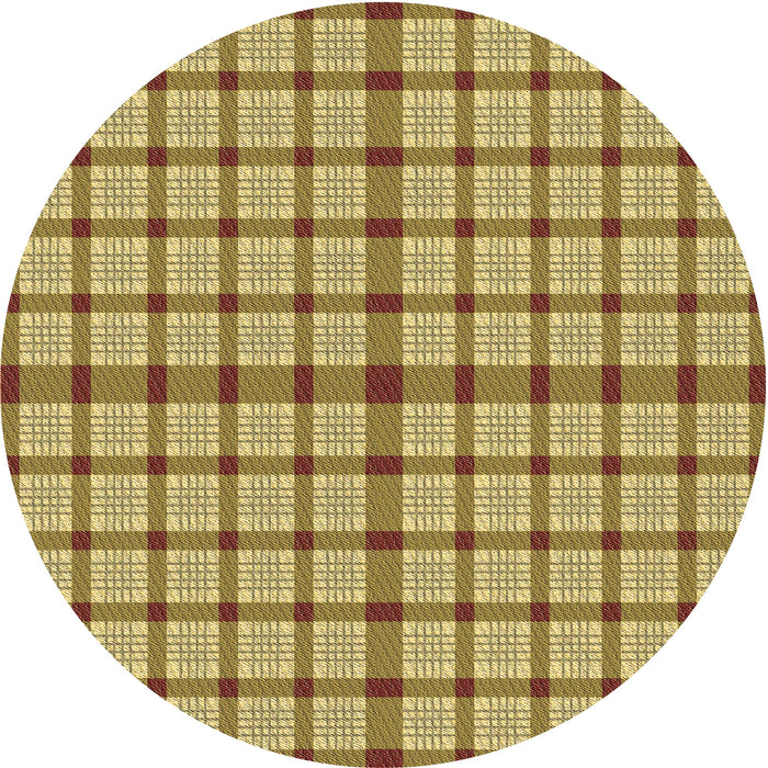 Square Patterned Golden Brown Yellow Rug, pat1436brn