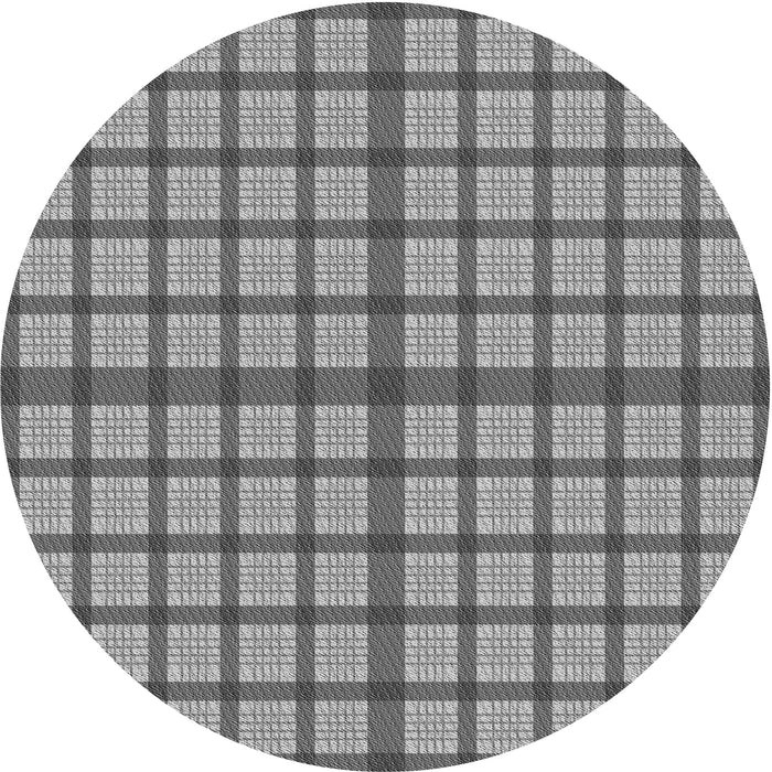 Square Patterned Carbon Gray Rug, pat1436gry