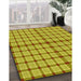 Patterned Yellow Rug in Family Room, pat1436yw