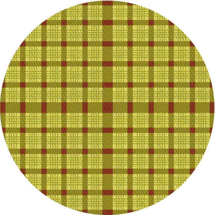 Square Machine Washable Transitional Yellow Rug in a Living Room, wshpat1436yw