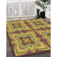 Patterned Sienna Brown Rug, pat1437brn