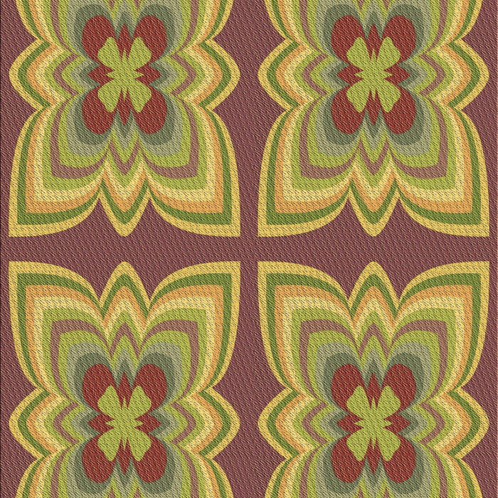 Patterned Sienna Brown Rug, pat1437brn