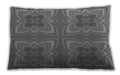 Patterned Rectangular Carbon Gray Lumbar Throw Pillow, 13 inch by 19 inch, lbpat1437gry