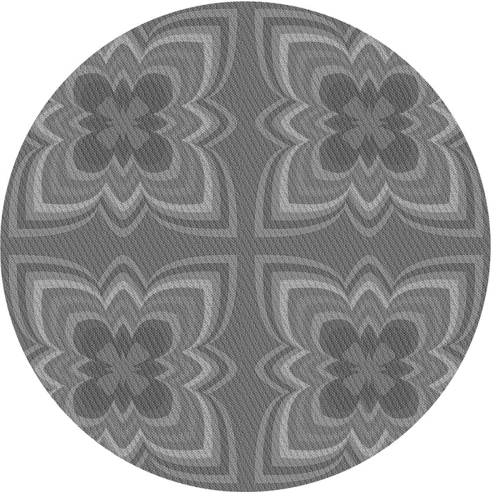 Square Patterned Carbon Gray Rug, pat1437gry