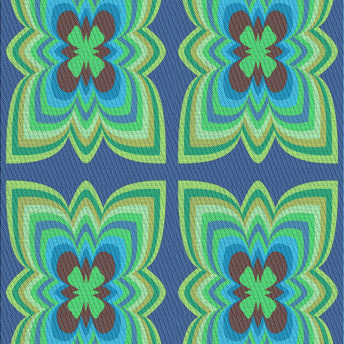 Patterned Steel Blue Rug, pat1437lblu