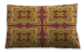 Patterned Rectangular Red Lumbar Throw Pillow, 13 inch by 19 inch, lbpat1437org