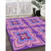 Machine Washable Transitional Orchid Purple Rug in a Family Room, wshpat1437pur