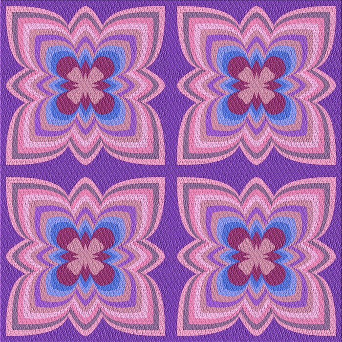 Round Machine Washable Transitional Orchid Purple Rug, wshpat1437pur