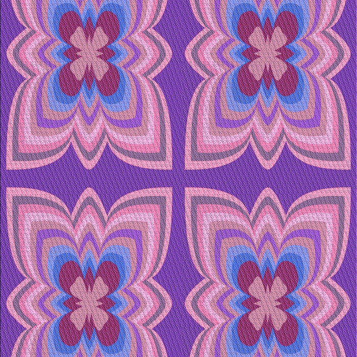 Patterned Orchid Purple Rug, pat1437pur