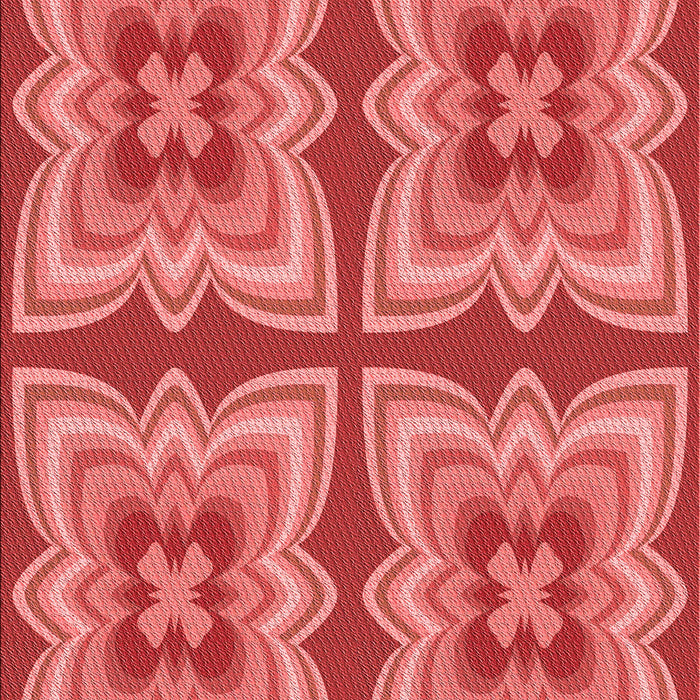 Machine Washable Transitional Red Rug, wshpat1437rd