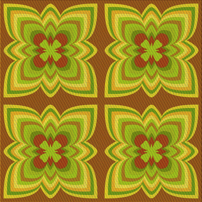 Round Machine Washable Transitional Green Rug, wshpat1437yw