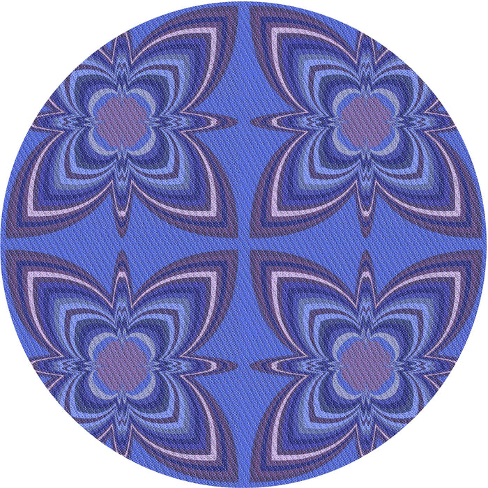 Square Machine Washable Transitional Light Slate Blue Rug in a Living Room, wshpat1438blu