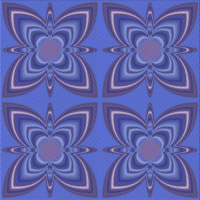 Round Patterned Light Slate Blue Rug, pat1438blu