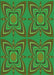 Machine Washable Transitional Army Green Rug, wshpat1438grn