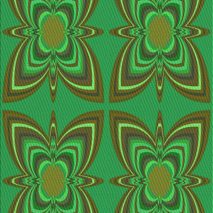 Patterned Army Green Rug, pat1438grn