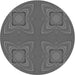 Square Patterned Gray Rug, pat1438gry