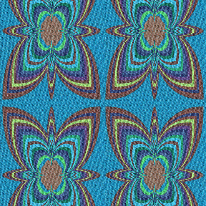 Machine Washable Transitional Dark Turquoise Green Rug, wshpat1438lblu