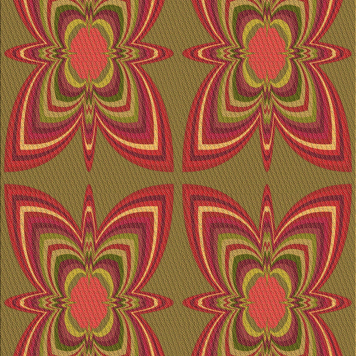 Patterned Red Rug, pat1438org