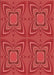 Machine Washable Transitional Red Rug, wshpat1438rd