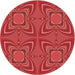 Square Patterned Red Rug, pat1438rd