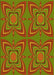 Patterned Pistachio Green Rug, pat1438yw