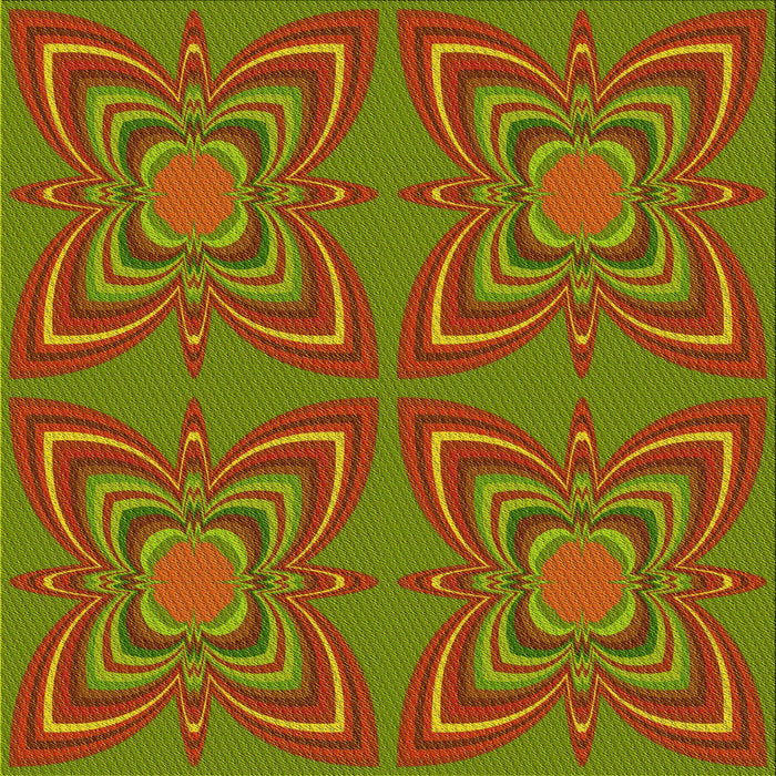 Round Patterned Pistachio Green Rug, pat1438yw