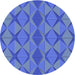 Square Patterned Sky Blue Rug, pat1439blu