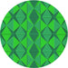 Square Patterned Lime Green Rug, pat1439grn