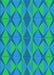 Patterned Neon Blue Rug, pat1439lblu