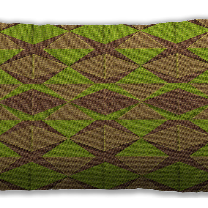 Patterned Rectangular Pistachio Green Lumbar Throw Pillow, 13 inch by 19 inch, lbpat1439org
