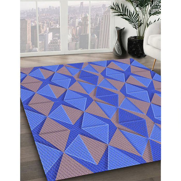 Machine Washable Transitional Light Purple Blue Rug in a Family Room, wshpat1439pur