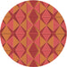 Square Patterned Bright Orange Rug, pat1439rd