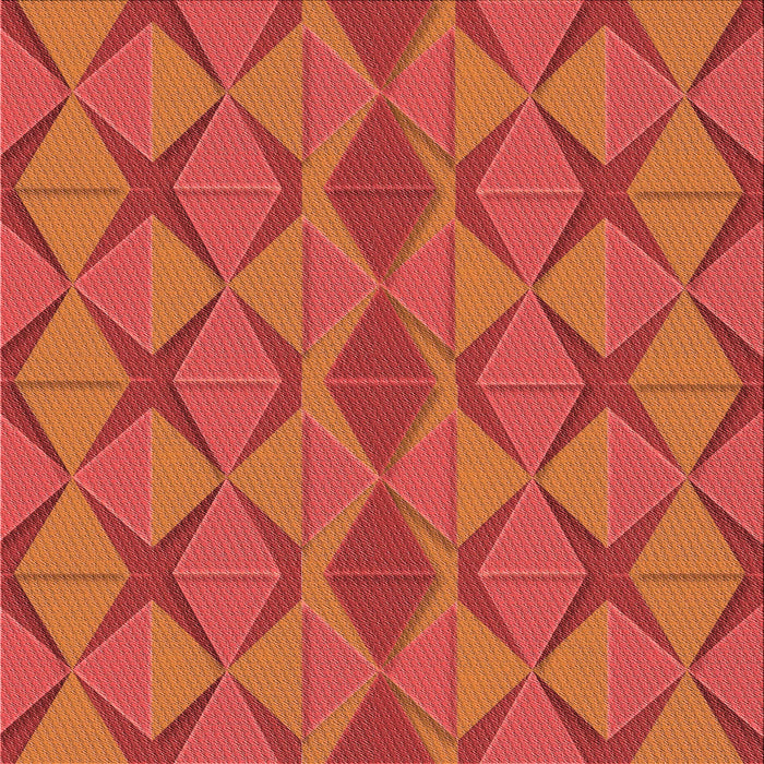 Round Machine Washable Transitional Bright Orange Rug, wshpat1439rd