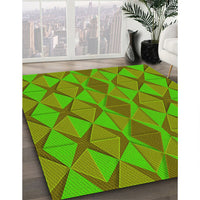 Patterned Green Rug, pat1439yw