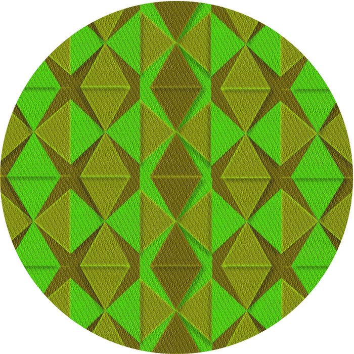 Square Patterned Green Rug, pat1439yw