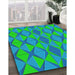 Machine Washable Transitional Spring Green Rug in a Family Room, wshpat1439