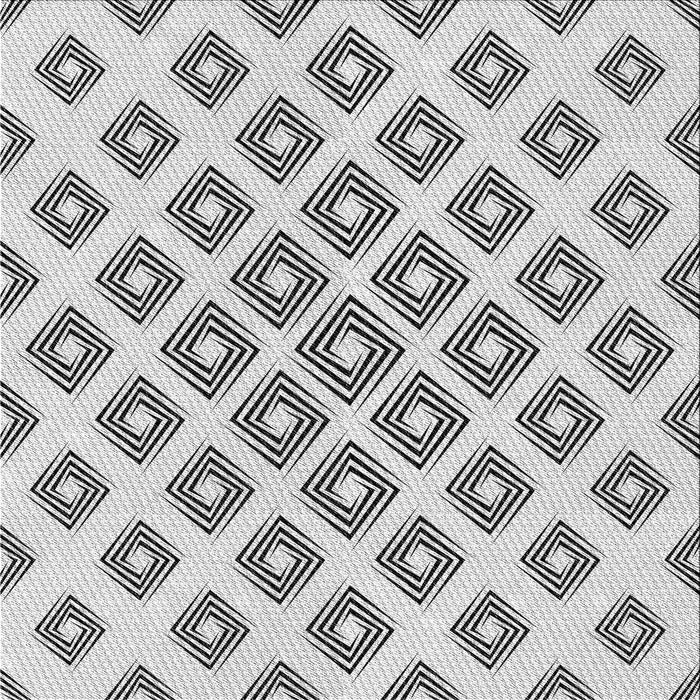 Square Patterned Off-White Novelty Rug, pat143