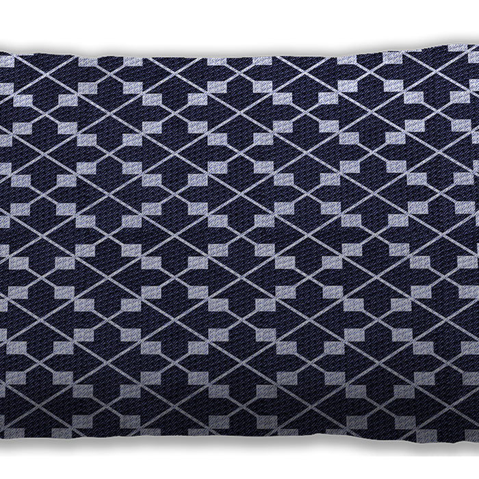 Patterned Rectangular Light Purple Blue Lumbar Throw Pillow, 13 inch by 19 inch, lbpat144blu