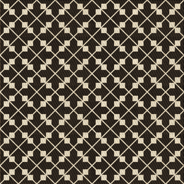 Round Patterned Brown Rug, pat144brn