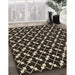 Machine Washable Transitional Brown Rug in a Family Room, wshpat144brn