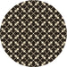 Square Patterned Brown Rug, pat144brn