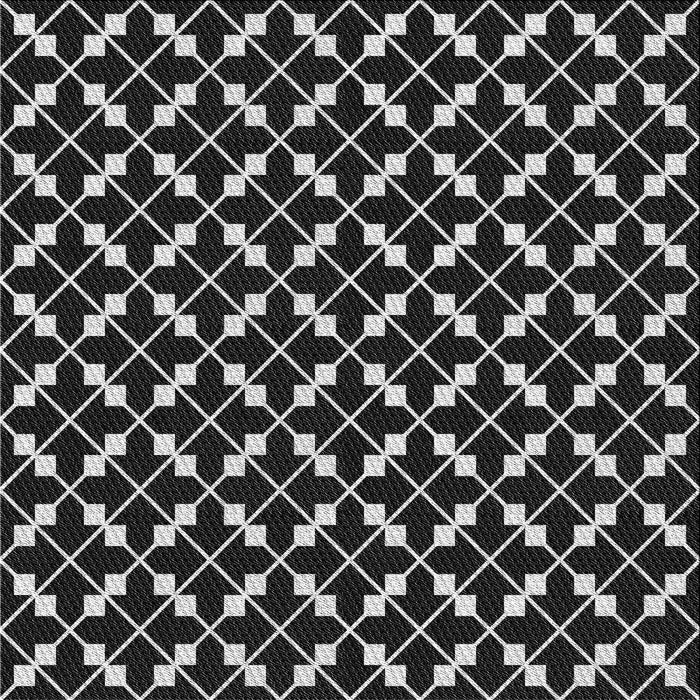 Round Patterned Midnight Gray Rug, pat144gry
