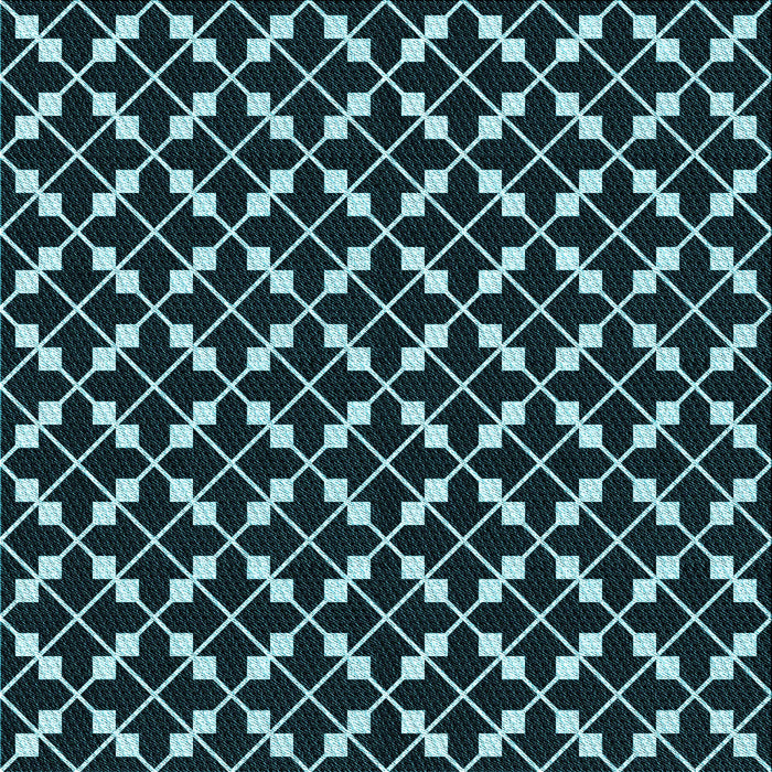 Round Patterned Deep Teal Green Rug, pat144lblu