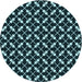 Square Patterned Deep Teal Green Rug, pat144lblu