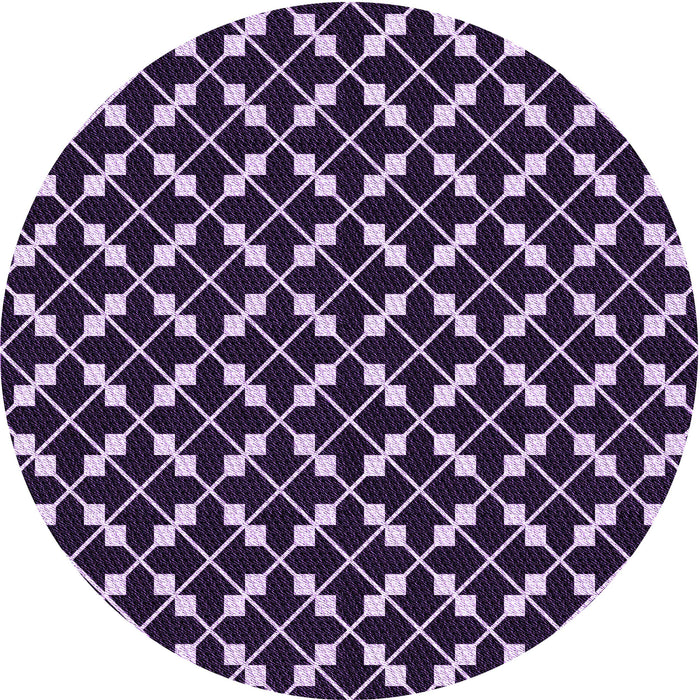 Square Patterned Lilac Purple Rug, pat144pur