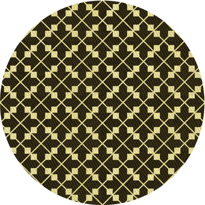 Square Patterned Midnight Gray Rug, pat144yw